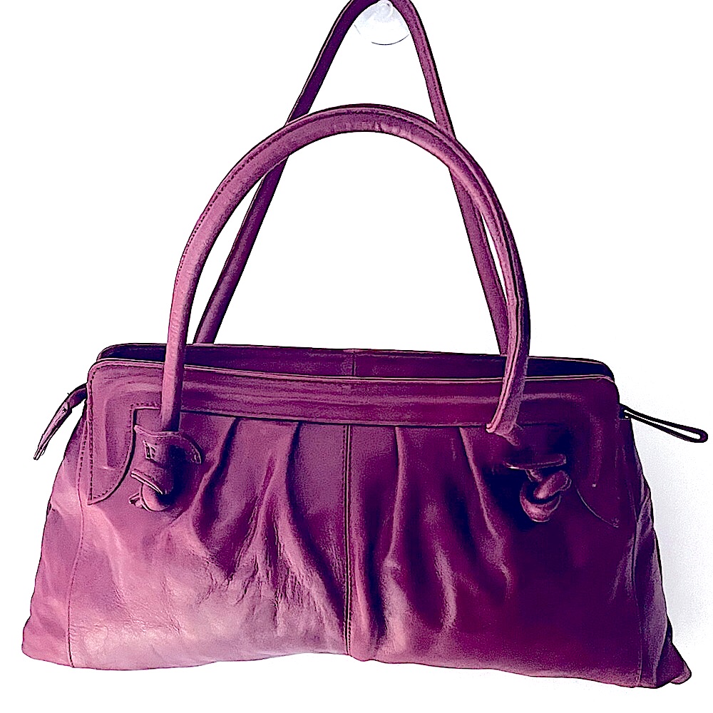 Naturalizer Knots Red Leather Shoulder Bag Satchel- Nwt